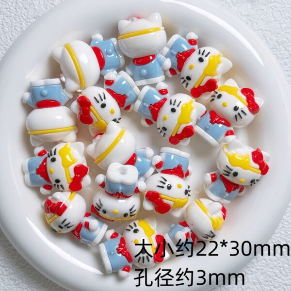 oly-a5f3748bdebe809a0a7351548c9951a0 Wholesale Silicone Beads UV Plated 3D Standing Cat Charms for DIY Phone Chain Jewelry Accessory