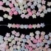 Wholesale 50pcs Acrylic Semi-Transparent Candy Color Heart Star Loose Beads for DIY Bracelet Pendant Jewelry Making