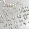 oly-a6aa0e38b60991d62aa6a1779cb0cb8d Wholesale Chic Silver Alloy Bow Loose Beads, Color-Plated DIY Jewelry Craft Supply for Bracelet Necklace Making, Boutique Resale