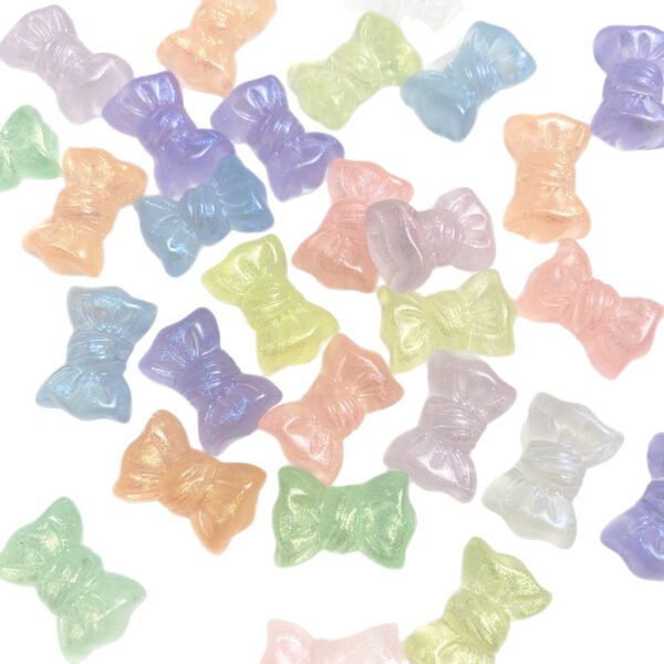 oly-a6af5421f9f8600cbe3dc84930847f81 Wholesale Luminous Bow Loose Beads DIY Jewelry Making Charms for Necklace Earrings, Boutique Resale
