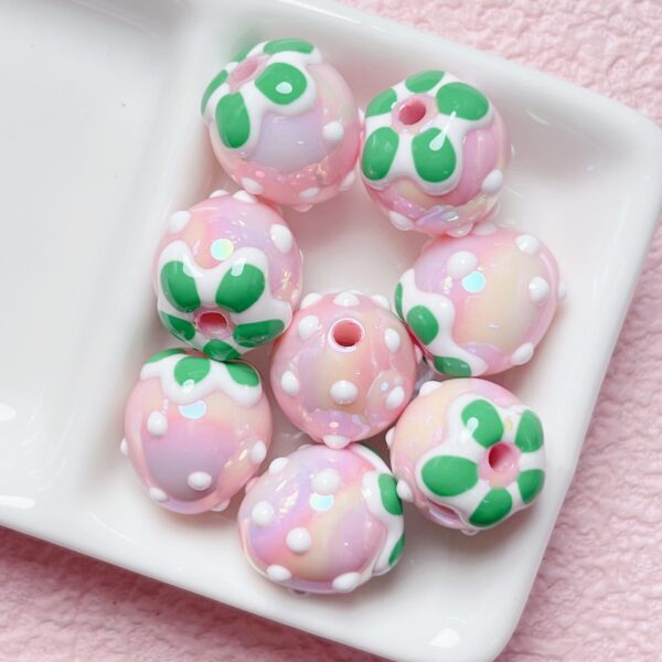 oly-a6b1608e0035744f6af2e92d26350081 Wholesale Loose Hand Painted Strawberry Acrylic Beads for DIY Phone Charm and Keychain Craft