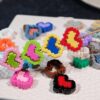 Wholesale Acrylic Heart Frame Charm with Hole for DIY Phone Strap Keychain Bag Charm Boutique Gift Resale