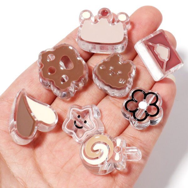 oly-a75e096ab31370381f7e58486a757977 Wholesale Autumn Winter Cartoon Animal Heart Dripping Oil Acrylic Beads, Large Hole, 10 Pcs/Bag, DIY Craft Supply for Jewelry Phone Charm