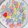 Wholesale Trendy Acrylic Cartoon Bunny Heart UV Colorful Loose Beads for DIY Hair Ties and Phone Charms