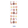 Wholesale 2/8/16pcs Summer Fruit Retro Rainbow Cute Floral Baby Animal Faith Text Print Pen and Bookmark Stickers UV DTF Wraps