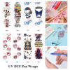 Wholesale 2/8/16pcs Cartoon Character Sports Element & Pet Art Print Pen and Bookmark Stickers UV DTF Wraps OLY Exclusive