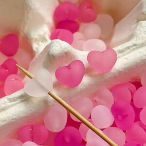 12-pink color / Size is about 10*12.7mm, hole diameter is about 2mm