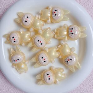 06-light yellow / Size is about 40*25mm, hole diameter is about 4mm