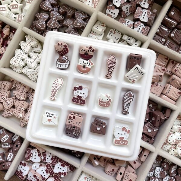 Wholesale Alloy Scattered Beads Cartoon Dog Heart Bow DIY Jewelry Making Kit for Bracelet Necklace Craft Supply