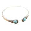 oly-a82a1e8b0cc9cfc6221e35d20b9d0902 Wholesale Silver Tone Vintage Boho Turquoise Open Cuff Bracelet Stylish Jewelry Accessory For Everyday Wear And Gifting