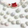 Wholesale Electroplated Acrylic Soccer Ball Beads Solid Color AB Cut Loose Beads for DIY Jewelry Keychain Phone Charm Craft Supply