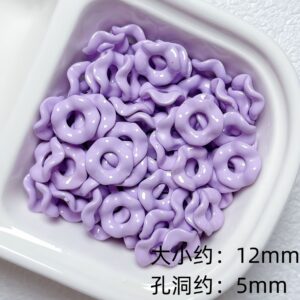 06-light purple / Size is about 13mm, inner diameter is about 5mm (sold by the piece)