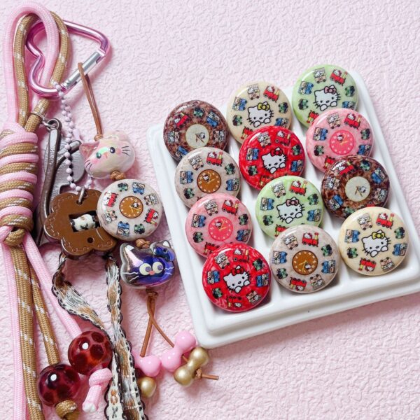 oly-a891771cfbab8b4a6c9e2521c1858e05 Wholesale Printed Acrylic Red Round Loose Beads DIY Jewelry Making Bag Charm Car Key Accessory Gift OLY Exclusive