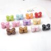 Wholesale Acrylic Heart Polka Dot Bow Loose Beads DIY Keychain Phone Charm Accessory Light Yellow