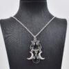 Wholesale Dark Punk Retro Moon Pendant Necklace Antique Silver Zinc Alloy Fashion Accessory For Gift And Boutique Resale