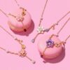 oly-a913acf36af5ec536ca38f8dd24e4e80 Wholesale Copper Electroplated Floral Tassel Necklace January Flower Design Trendy Jewelry Accessory For Gift And Everyday Wear