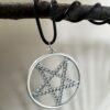 oly-a92396569e5713ff441a8a24a336d4c4 Wholesale Gothic Round Hollow Star Pendant Necklace Hip Hop Punk Style Ancient Silver Zinc Alloy Fashion Jewelry Accessory Gift Boutique Resale