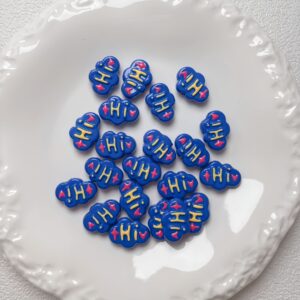 09-sapphire blue / Size is about 25mm, hole diameter is about 3.5mm