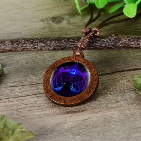 Wholesale Glass Twelve Zodiac Signs Pendant Necklace Fashion Jewelry Accessory For Gift Giving