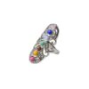 oly-a96e0d5f85ea83d767326f5ea573e50c Wholesale Antique Silver Zinc Alloy Adjustable Ring Distressed Geometric Rainbow Hollow Bohemian Style Jewelry Accessory