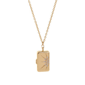 Long sunburst pendant necklace