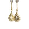 Wholesale Stylish Retro Hollow Plant Pendant Earrings For Party Wear Zinc Alloy Electroplating Geometric Jewelry Accessory