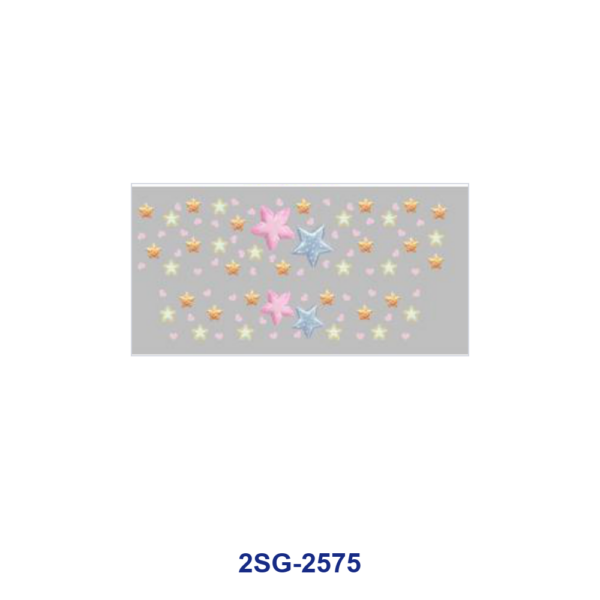 Wholesale 8pcs Pastel Color Star Glitter Print 3oz Cup Stickers Wrap OLY Exclusive