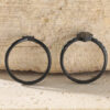 Wholesale Electroplated Black Alloy 2 Piece Ring Set For Women Fashion Jewelry Gift