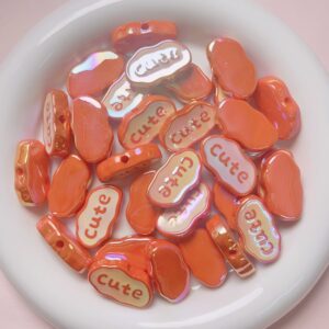 04-Orange / Size is about 15 * 26mm, aperture is about 2.8mm