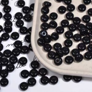 06-Black / The size is about 8mm, and the aperture is about 1.8 (100 pcs/pack)
