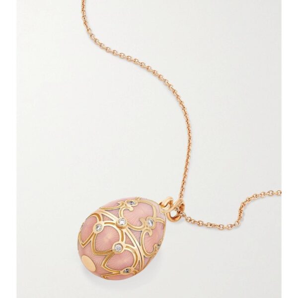 oly-aa5b050cdaaff0fe1abd2c59b239fa70 Wholesale Pink Eggshell Locket Necklace With Love Inside Electroplating Copper Retro Fashion Jewelry Accessory For Gift