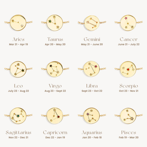 oly-aa65ebc8b33292269ef076efe2bb48bd Wholesale Zodiac Constellation Diamond Set Bracelet Titanium Steel Zircon Charm Women S Stylish Astrology Jewelry Gift