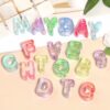 oly-aa6c897b818442cb7658e10f58ceadd3 Wholesale Acrylic Electroplated Letter Beads DIY Craft Supply Transparent Alphabet Beads for Jewelry Making