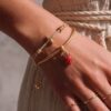 oly-aacc98817f6a57c246b30f0a8adb147d Wholesale Strawberry Heart Star Design Gilt Copper Bracelet Women S Casual Woven Rope Fashion Accessory For Resale