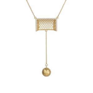 Soccer-shaped Y-shaped tassel necklace