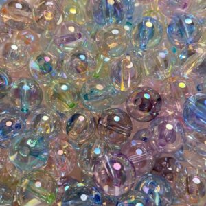 Wholesale Clear Acrylic Round Beads UV Coated for DIY Phone Chain Keychain Making, Fashion Jewelry Accessory, Gift & Boutique Resale