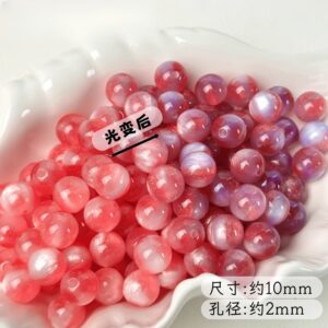 08-red / Size is about 10mm, hole diameter is about 2mm