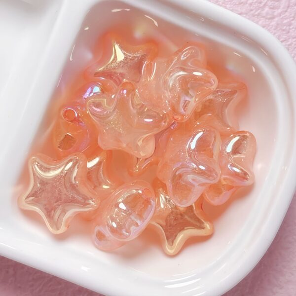 oly-ab5040ad073ecb4c069c4fbce6853497 Wholesale Glow in the Dark Orange Star Acrylic Beads 22mm UV Coated Electroplated for DIY Phone Chain Keychain Jewelry Making