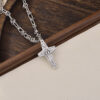 oly-ab83559858ebdc0b2a5df4ab37641806 Wholesale Electroplated Zinc Alloy Skull Cross Pendant Necklace Dark Vintage Punk Hip Hop Street Jewelry Accessory Trendy Boutique Resale