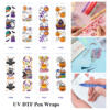 oly-ab912cd12a5b4291716ade7ce502c03b Wholesale 2/8/16pcs Trendy Cartoon Ghost Bat Pumpkin Halloween Pen and Bookmark Stickers UV DTF Wraps