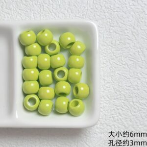 06-Fruit Green / Approximately 10mm in size, with a hole diameter of approximately 5mm (sold by the piece).
