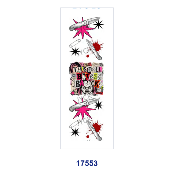 oly-abd169e609261dd1a68c6091ea0c575d Wholesale 2/8/16pcs Halloween Dark Graffiti Character Pen and Bookmark Stickers UV DTF Wraps OLY Exclusive