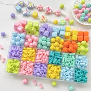Wholesale Colorful Acrylic Loose Beads Star Square Pumpkin Bamboo Shapes for DIY Jewelry Making Fashion Accessory Gift