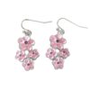 Wholesale Retro Pink Flower Handmade Resin Drop Earrings For Women Alloy Earrings Fashion Accessory