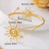 oly-ac5c8230a4bf48c8f3f2485dc206d15e Wholesale Stylish Vintage Sunflower Electroplated Metal Open Bangle Adjustable Women S Bracelet Boutique Resale Jewelry Accessory