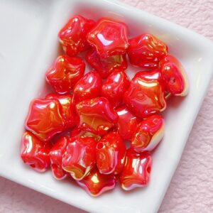 10-red / Size is about 14mm, hole diameter is about 2.0mm