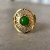 oly-ac86929cce49ae8ba48adf3e8a194569 Wholesale Vintage Green Stone Sun CutoutRing Stylish Bohemian Women Jewelry Gift Boutique