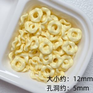 07-light yellow / Size is about 13mm, inner diameter is about 5mm (sold by the piece)