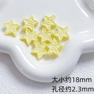 05-light yellow / Size is about 18mm, hole diameter is about 2.3mm