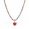 Wholesale Summer Beaded Heart Fish Flower Necklace Plated Gilt Copper Colorful Zircon Fashion Jewelry Accessory